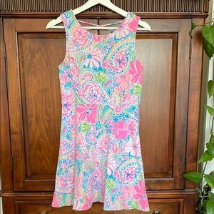 Lilly Pulitzer Carice Swing Dress in Flock Full of Fun Print Girls’ Size 16